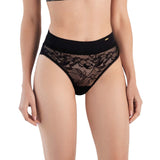 PANTY CON ENCAJE EN DELANTERO NEGRO