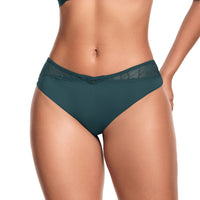 PANTY CON DETALLES EN ENCAJE VERDE ETEREA