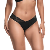PANTY TIRO MEDIO CON ENCAJE EN COSTADO NEGRO