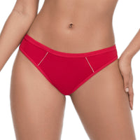 PANTY CON DISEÑO EN LATERALES ROJO FIESTA