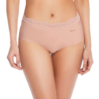 CACHETERO CON FRANJA DE ENCAJE EN CINTURA PALO DE ROSA