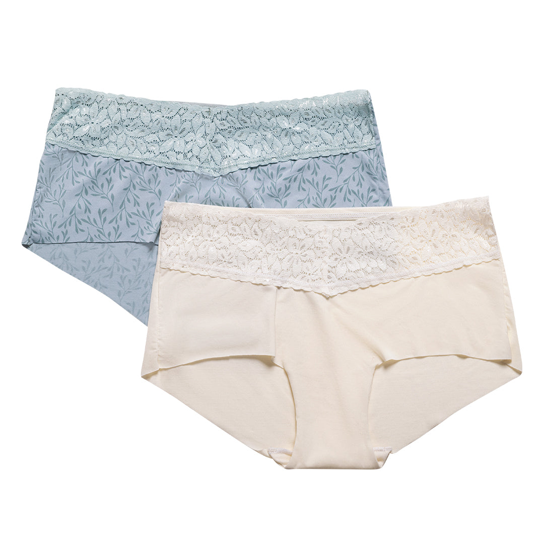 PAQUETE DE CACHETEROS X2 CON EFECTO INVISIBLE MARFIL MENTA HOJAS EST
