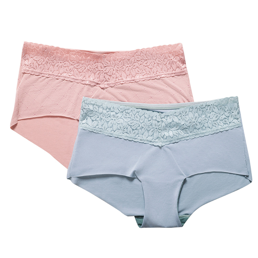 PAQUETE DE CACHETEROS X2 CON EFECTO INVISIBLE MENTA ROSADO PUNTOS