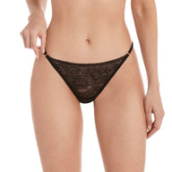 PANTY HILO EN ENCAJE NEGRO