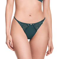 PANTY TIPO HILO CON TIRO MEDIO VERDE ETEREA