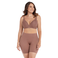 PANTY CICLISTA CON SILUETA INVISIBLE MOCCA