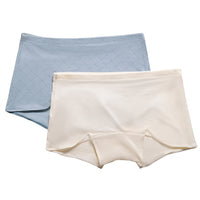 PAQUETE DE BÓXER X2 CON REFUERZO EN ALGODÓN MARFIL MENTA PUNTOS EST