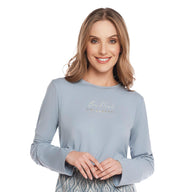 CAMIBUSO DE PIJAMA CON ESTAMPADO LOCALIZADO AZUL AURORA