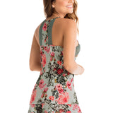 CAMISETA DE PIJAMAS CON ENCAJE EN ESCOTE Y ESPALDA