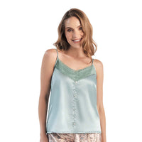 CAMISA DE PIJAMA CON TIRAS GRADUABLES MENTA BRILLANTE