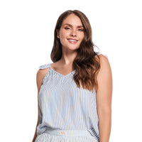 CAMISETA DE PIJAMA CON BOLANTES EN CARGADERAS