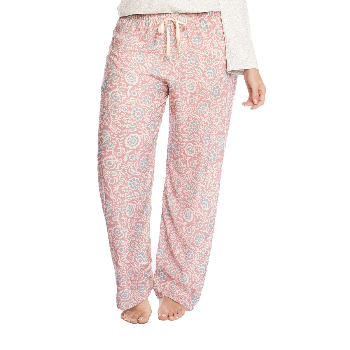 PANTALÓN DE PIJAMA EN CHALÍS ESTAMPADO FLORAL BARROCO EST
