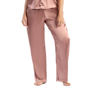 PANTALÓN DE PIJAMA CON ENCAJE EN BOTA ROSA LUJO
