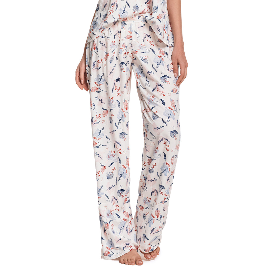 PANTALÓN DE PIJAMA CON ELÁSTICO EN CINTURA VAINILLA FLORAL