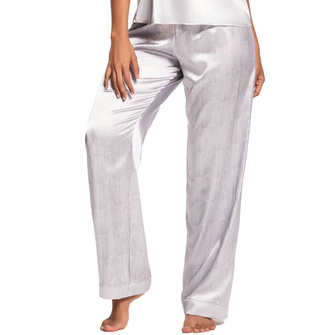 PANTALÓN DE PIJAMA CON PRETINA RESORTADA PLATA EST