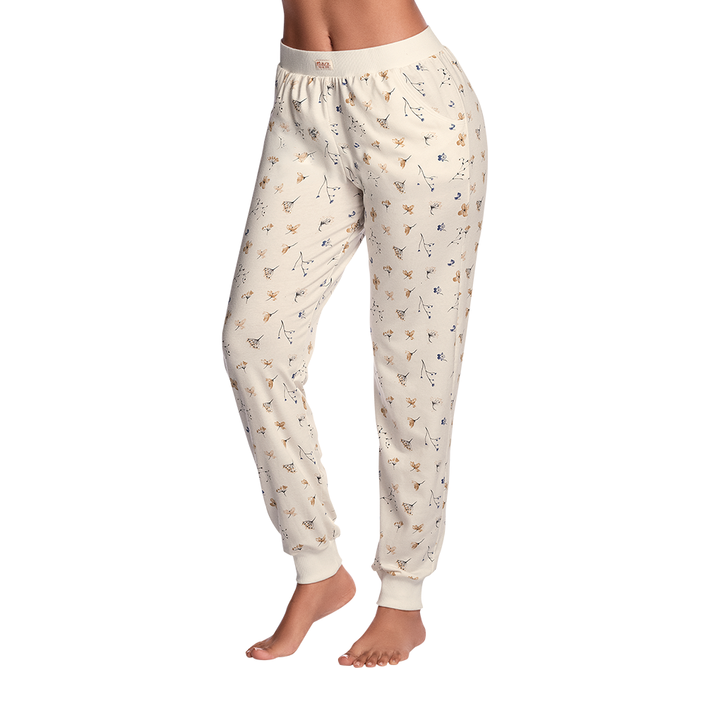 JOGGER DE PIJAMA EN ALGODÓN VAINILLA OTOÑAL