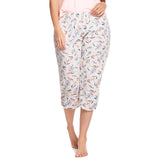 PANTALÓN DE PIJAMA TIPO CAPRI VAINILLA FLORAL