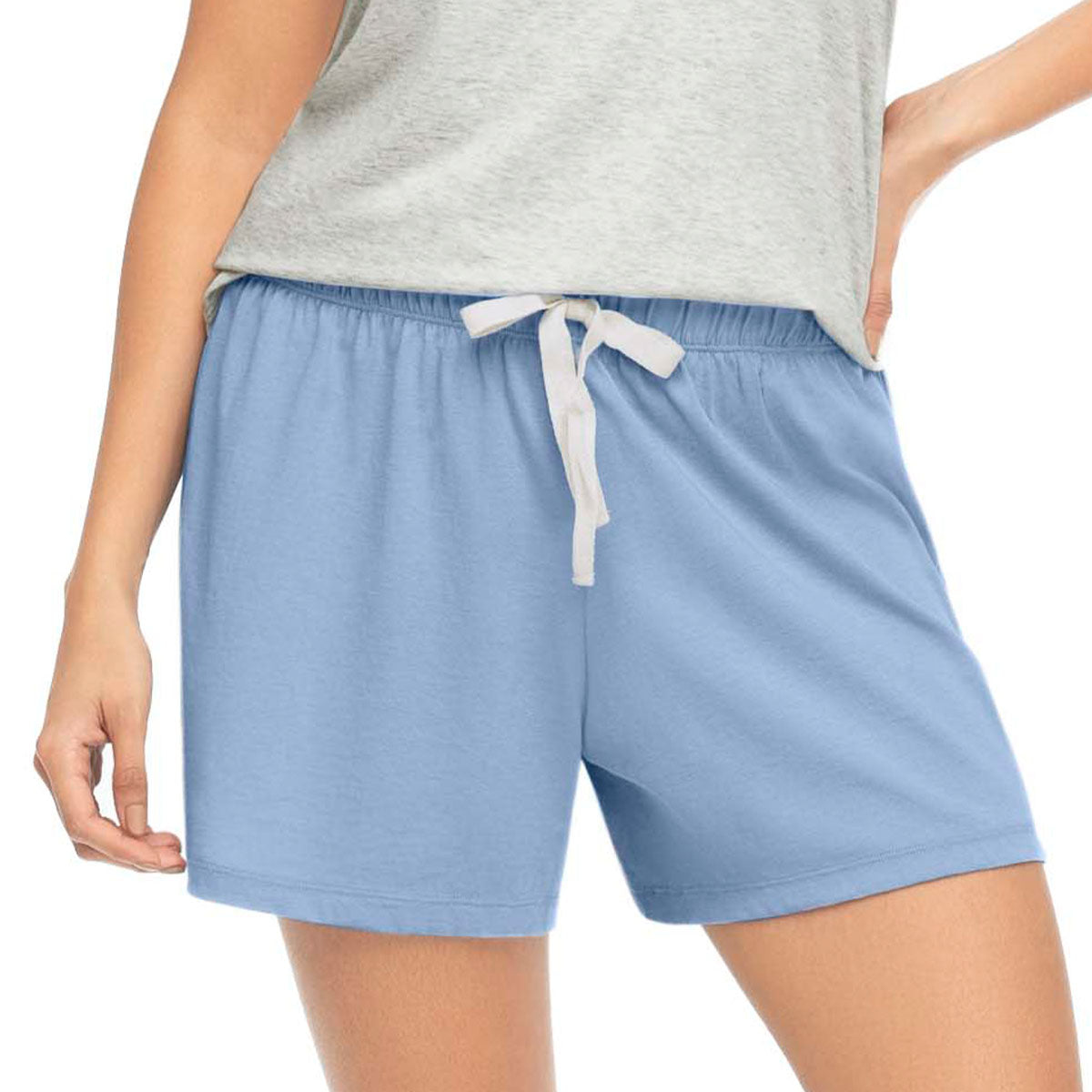 SHORT DE PIJAMA CON ELÁSTICO EN CINTURA AZUL NEBLINA