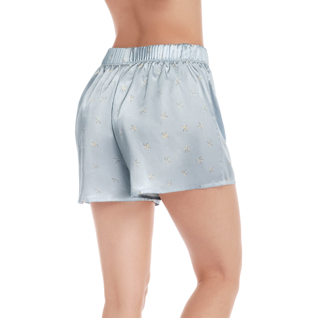SHORT DE PIJAMA CON VIVO DECORATIVO