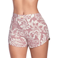 SHORT ELABORADA EN TEJIDO PLANO PRINT NUDE