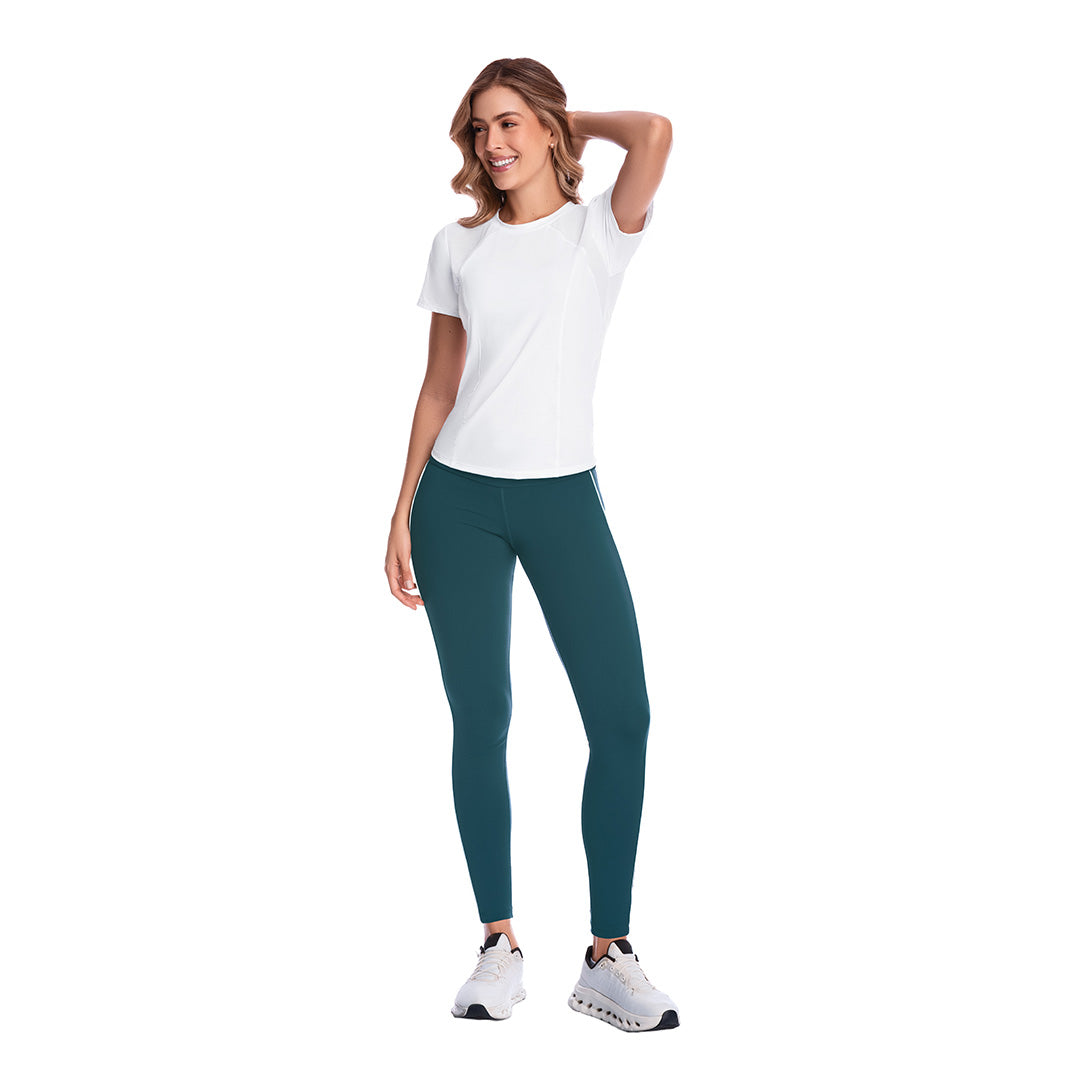 CAMISETA DEPORTIVA MANGA CORTA CON MALLA LATERAL