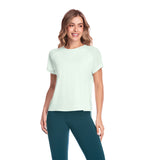 CAMISETA DEPORTIVA MANGA CORTA CON ESPALDA CRUZADA MENTA ICE