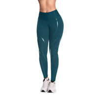 LEGGINS DEPORTIVOS DE TIRO ALTO CON ESTAMPADO LOCALIZADO PETROLEO TEAL