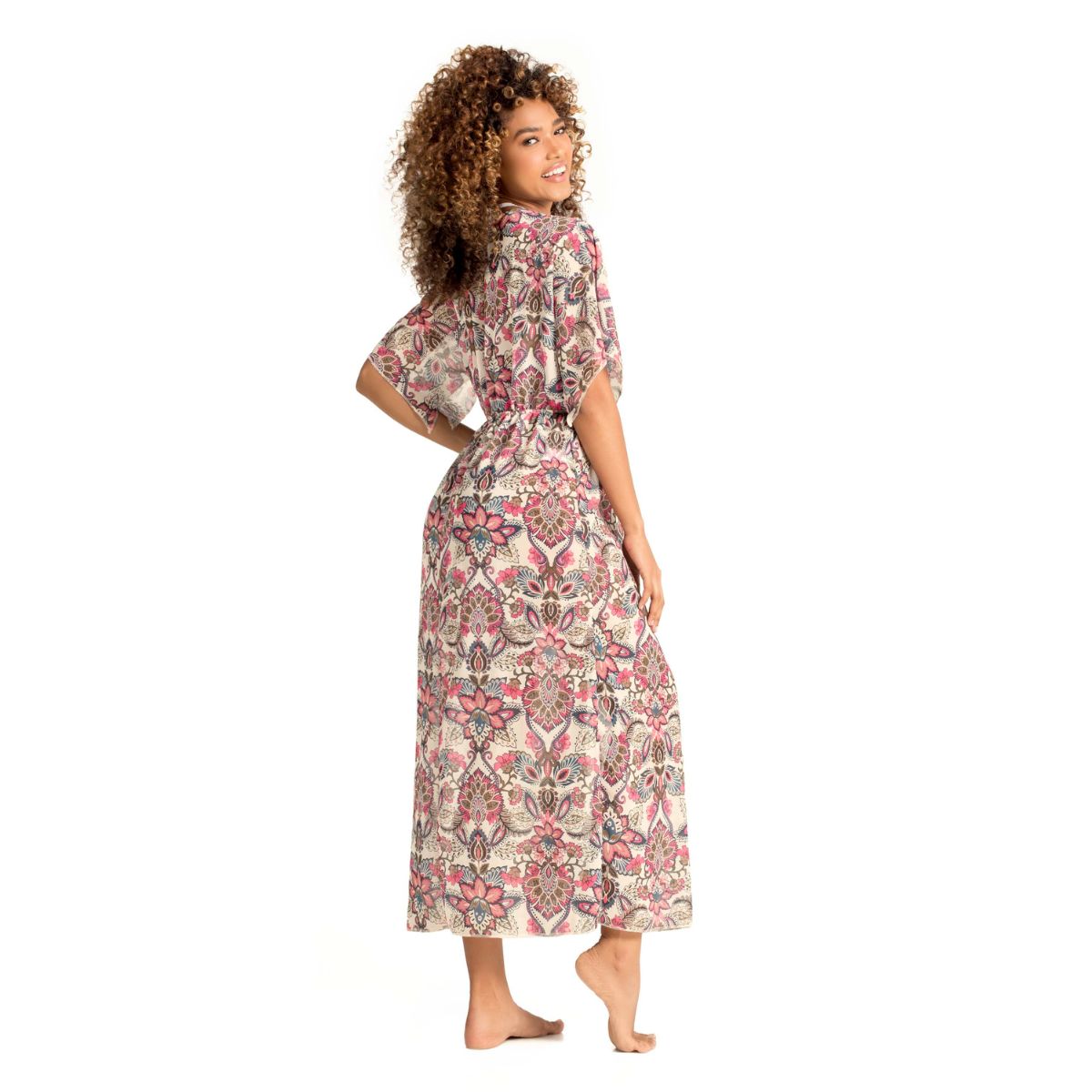 SALIDA DE BAÑO KIMONO FUCSIA BOHEMIO
