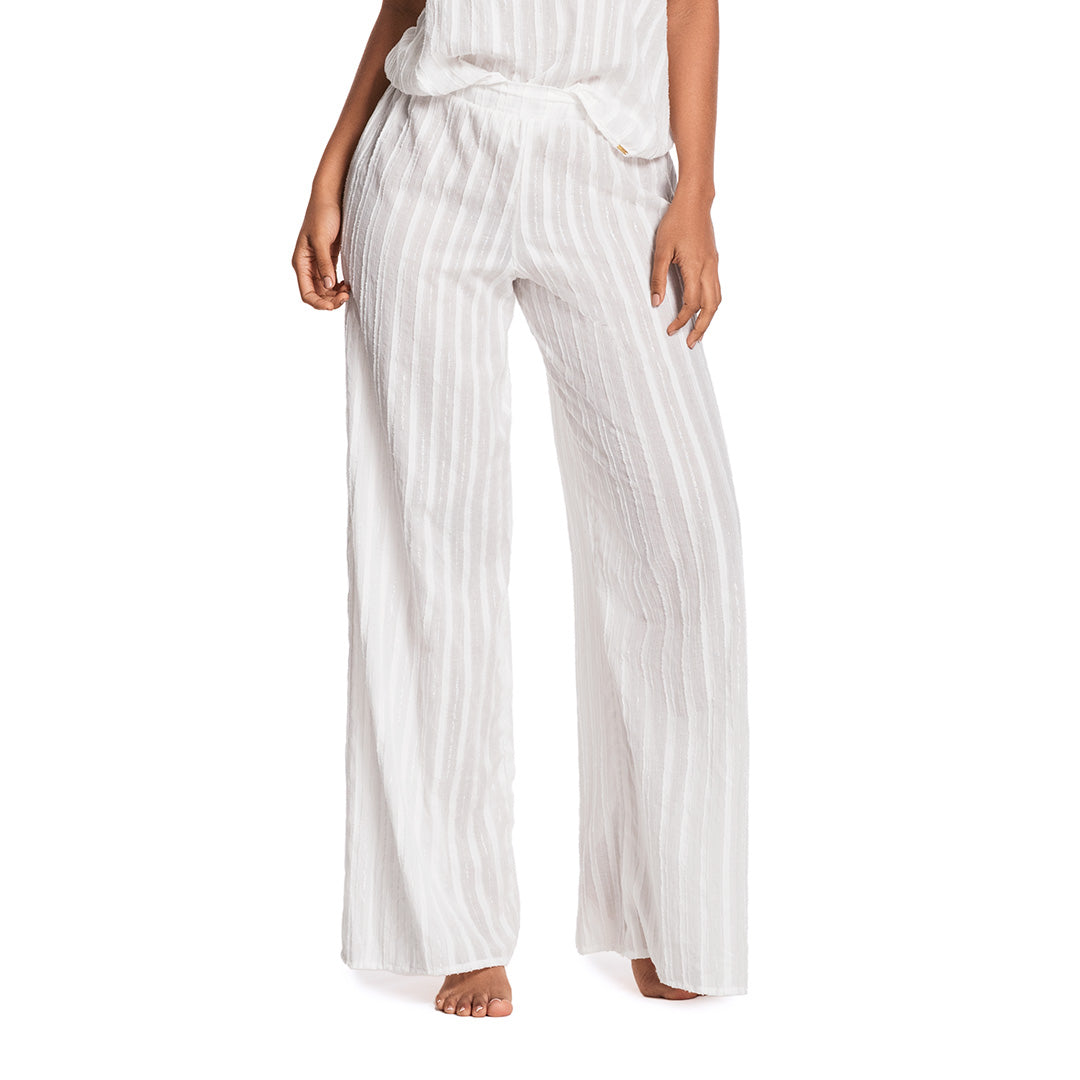PANTALÓN SALIDA DE BAÑO CRUDO LUREX