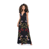 SALIDA DE BAÑO VESTIDO EBANO FLORAL