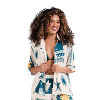 CAMISA SALIDA DE BAÑO ESTAMPADA PARA MUJER