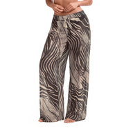 PANTALÓN BOTA AMPLIA ANIMAL PRINT SALIDA DE BAÑO PARA MUJER MOCCA PRINT