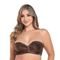 TOP DE BAÑO CON ARO MOCCA SELVA