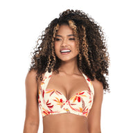 TOP DE BAÑO CON ARO VAINILLA TROPICAL