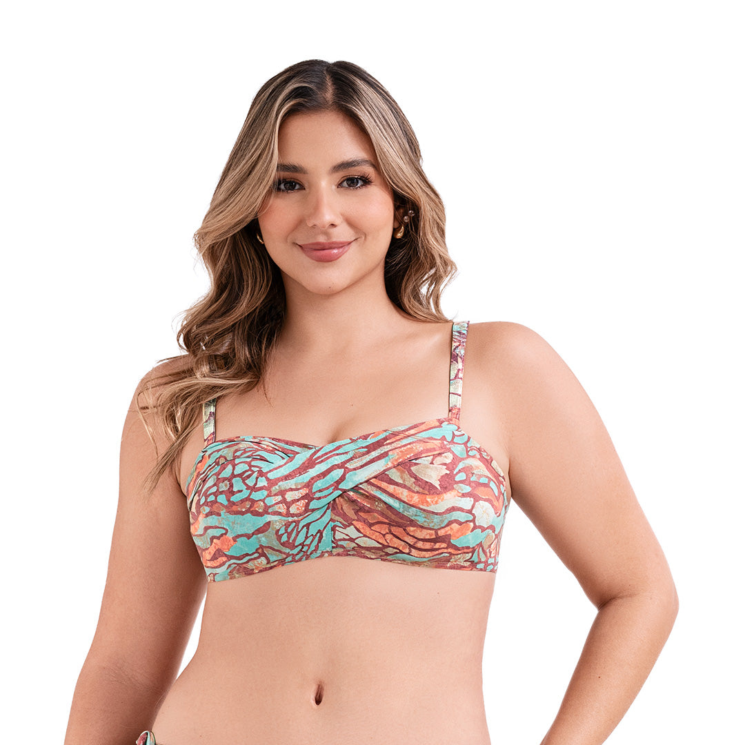 TOP DE BAÑO STRAPLESS PARA MUJER