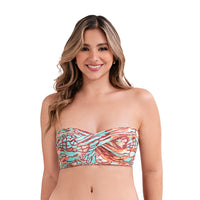 TOP DE BAÑO STRAPLESS PARA MUJER AGUA TERRA