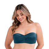 TOP DE BAÑO STRAPLESS PARA MUJER PETROLEO SUBLIME