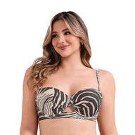 TOP ESTRUCTURADO STRAPLESS DE VESTIDO DE BAÑO PARA MUJER