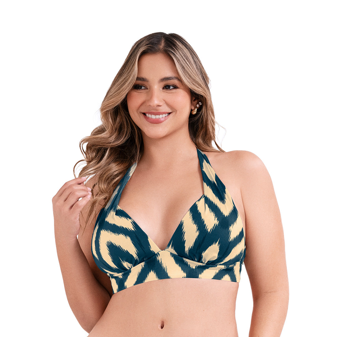 TOP CUELLO HALTER DE VESTIDO DE BAÑO PARA MUJER