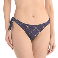PANTY DE VESTIDO DE BAÑO CON RECOGIDO EN POSTERIOR AZUL NAUTICO EST