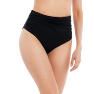 PANTY DE VESTIDO DE BAÑO CON COBERTURA FULL NEGRO