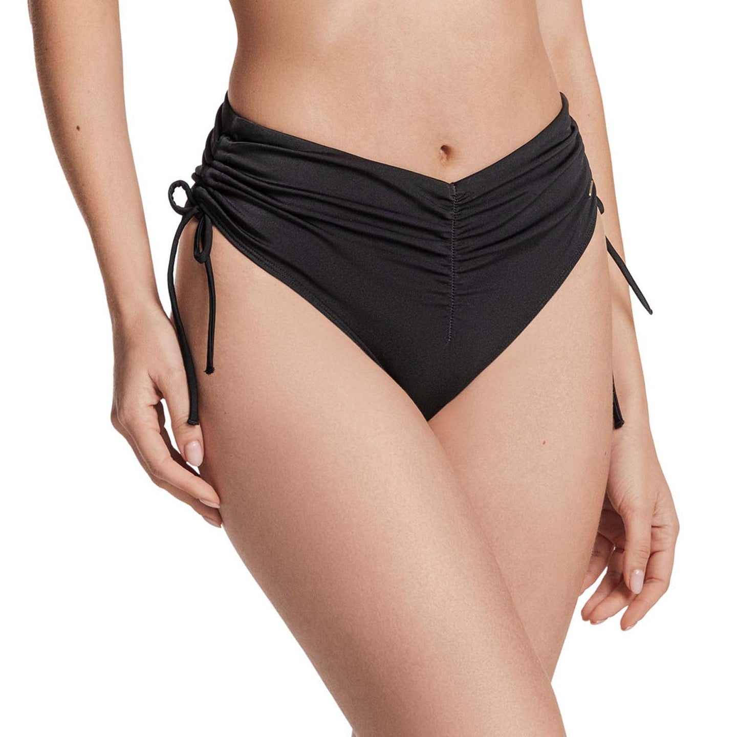 PANTY DE VESTIDO DE BAÑO COBERTURA CULOTTE NEGRO