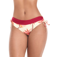 PANTY DE BAÑO CON FAJÓN CRUZADO EN CINTURA VAINILLA TROPICAL