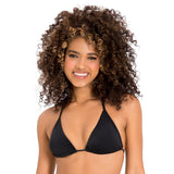 TOP DE VESTIDO DE BAÑO DE ANUDAR EN CUELLO Y ESPALDA NEGRO