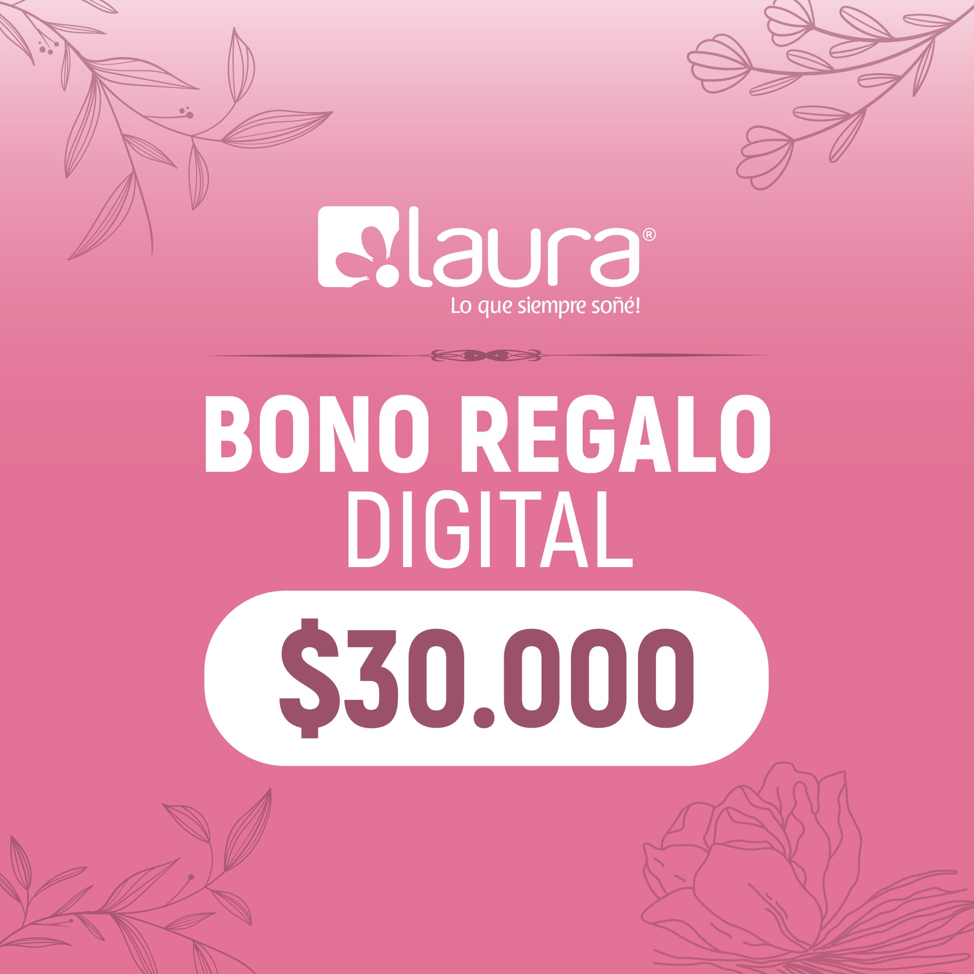 BONO DE REGALO DIGITAL $30.000