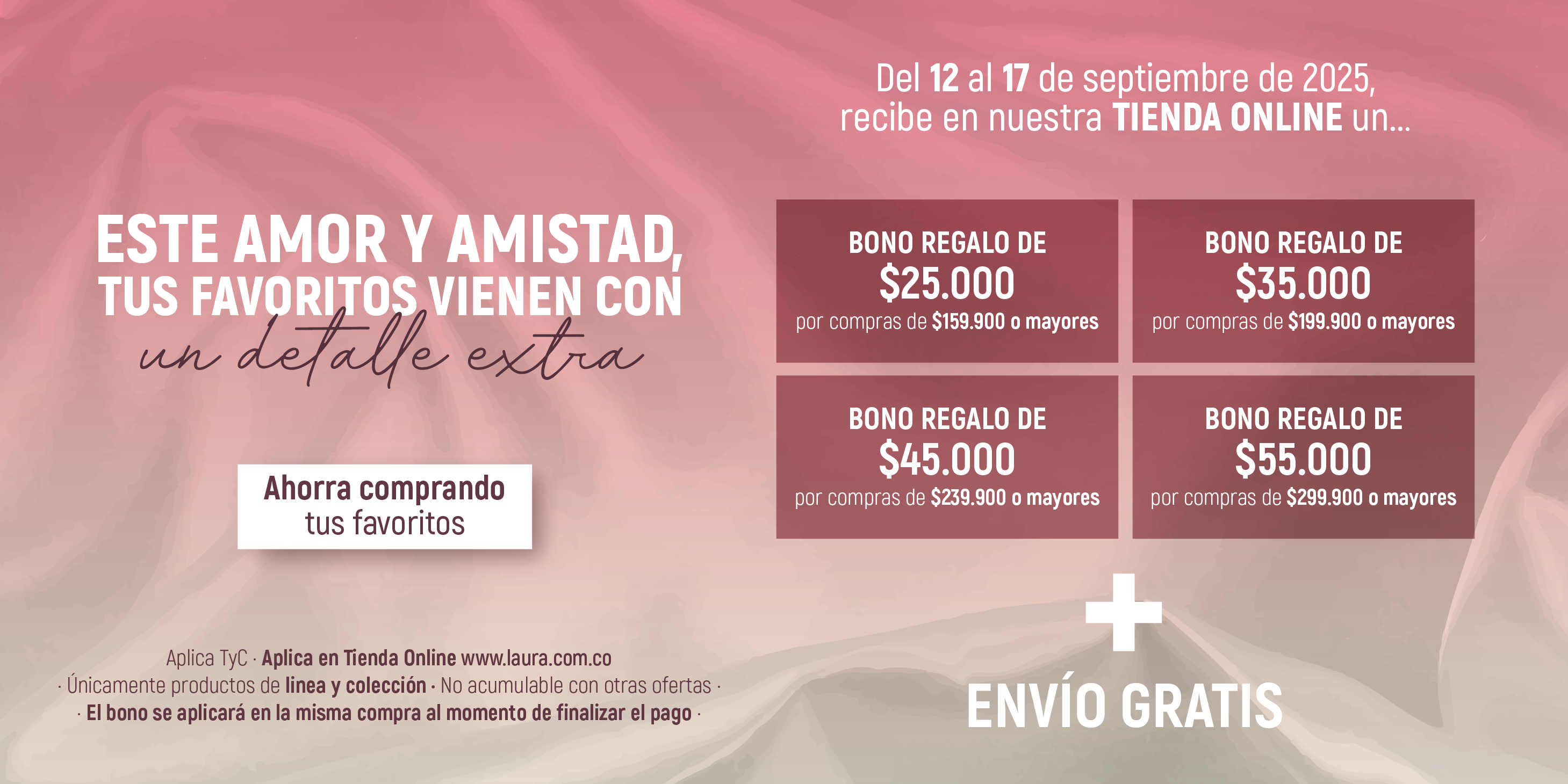 BONO+ENVÍO GRATIS AMOR Y AMISTAD