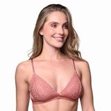 BRALETTE TRIANGULAR CON ENCAJE DELICADO BRONCE LUMINOSO